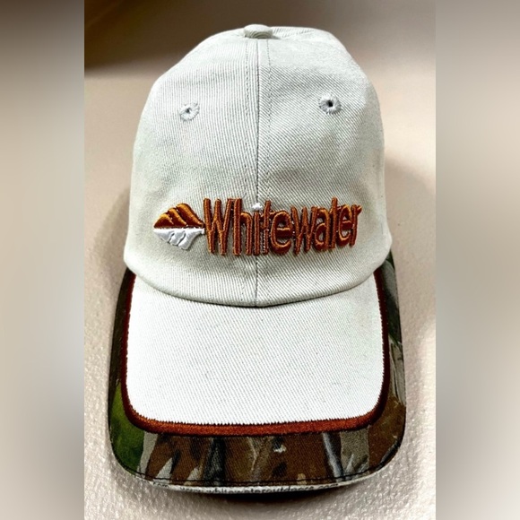 Whitewater baseball cap with camouflage trim and adjustable strap. NWOT - Picture 1 of 6